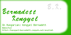 bernadett kengyel business card